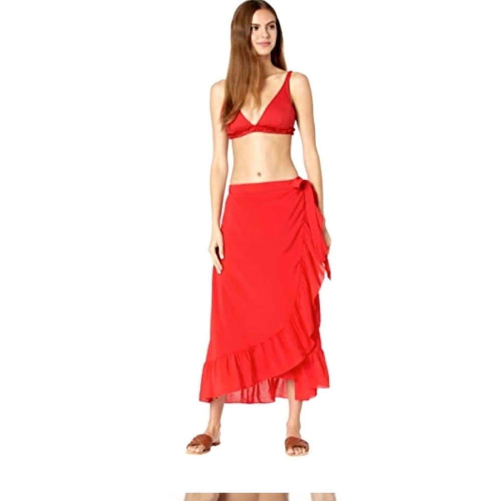 Kate spade wrap red skirt